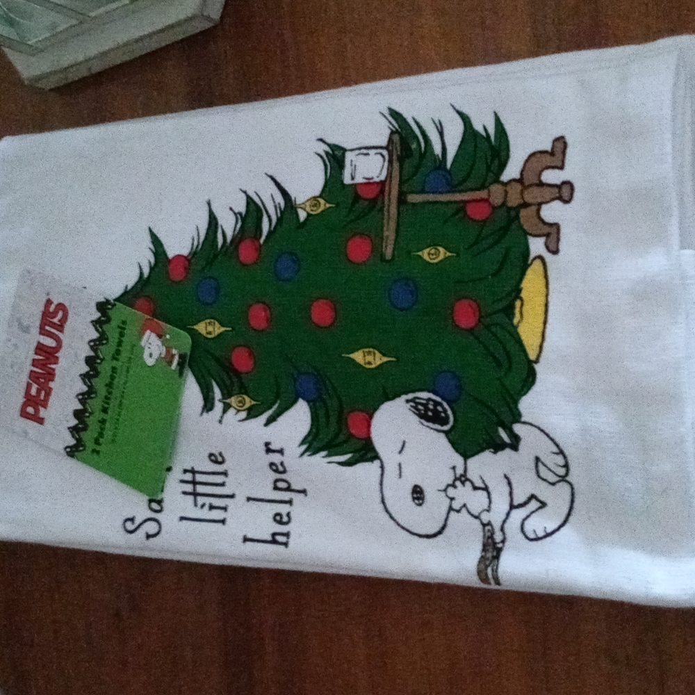 Christmas Snoopy kitchen towels